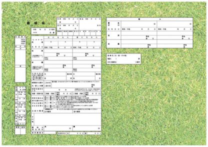 蒼の芝生 コンビニプリント婚姻届